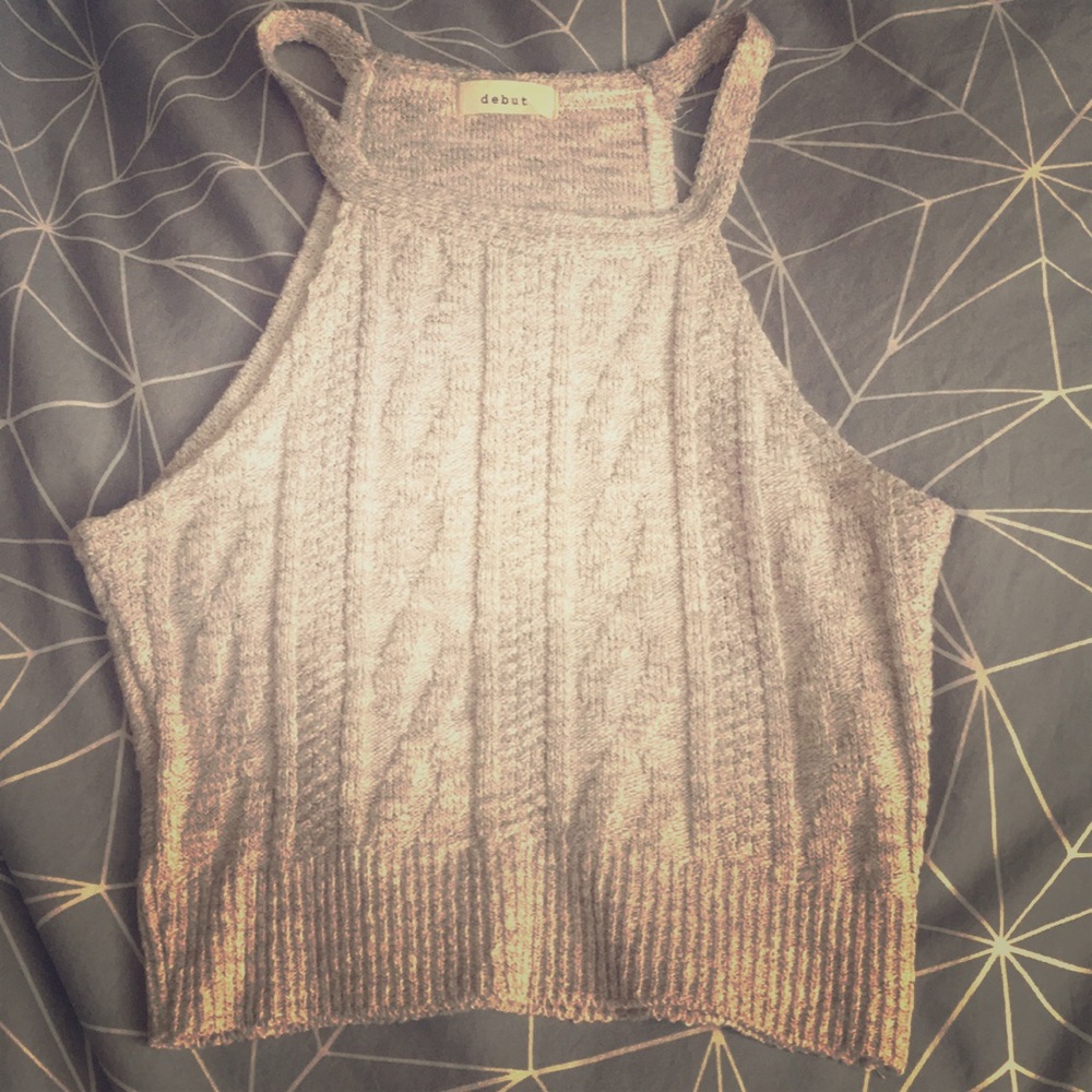 Worn once. Tank sweater crop top